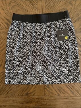 Belyn Key Black & White Micro-Spot Mini Skirt